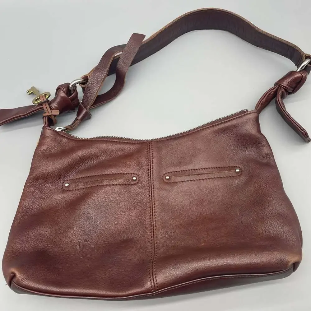 Gorgeous B. Makowski Earth Tone Multi Colored Leather Patchwork Boho Hobo Purse